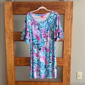 Lilly Pulitzer Blue and Pink Floral Dress